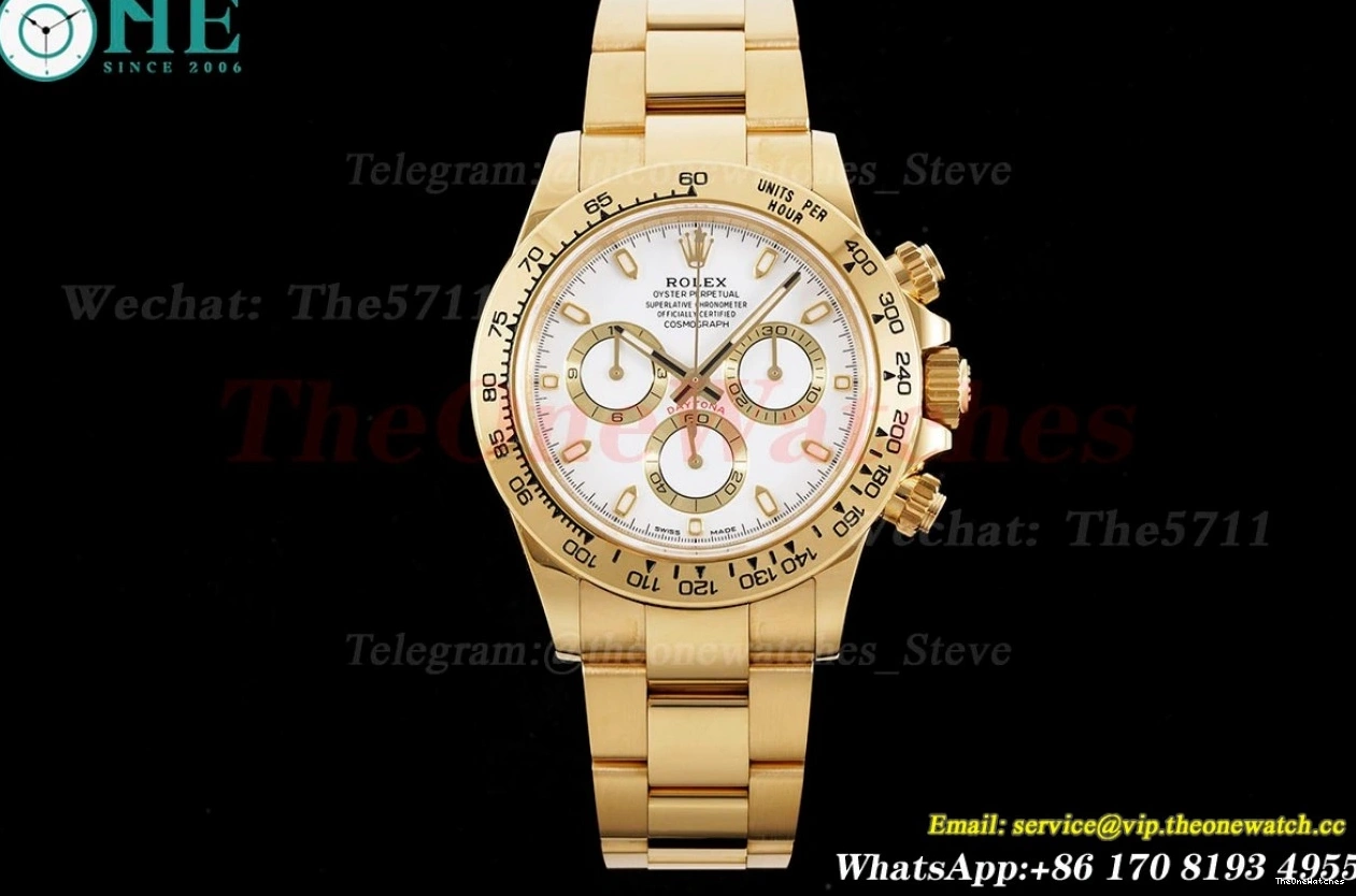 White KING 116508 40mm Daytona Stk YG YG SA4130 0112